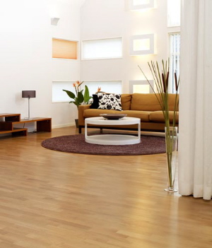 Oak floor with Bona naturale water base finish